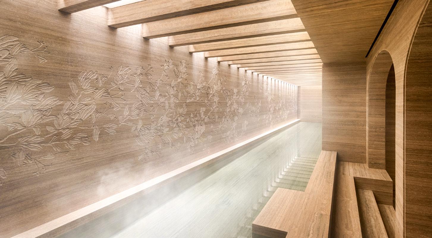 The city's bathing history is invoked at Six Senses Rome